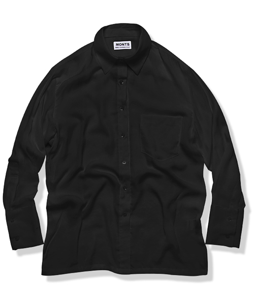 monts054 silky shirt (black)